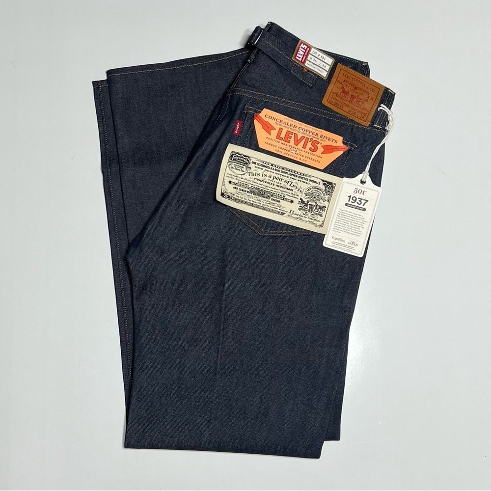 NWT Levi's LVC 1937 501xx Jeans 36x34 Made in Japan Cinchback Selvedge